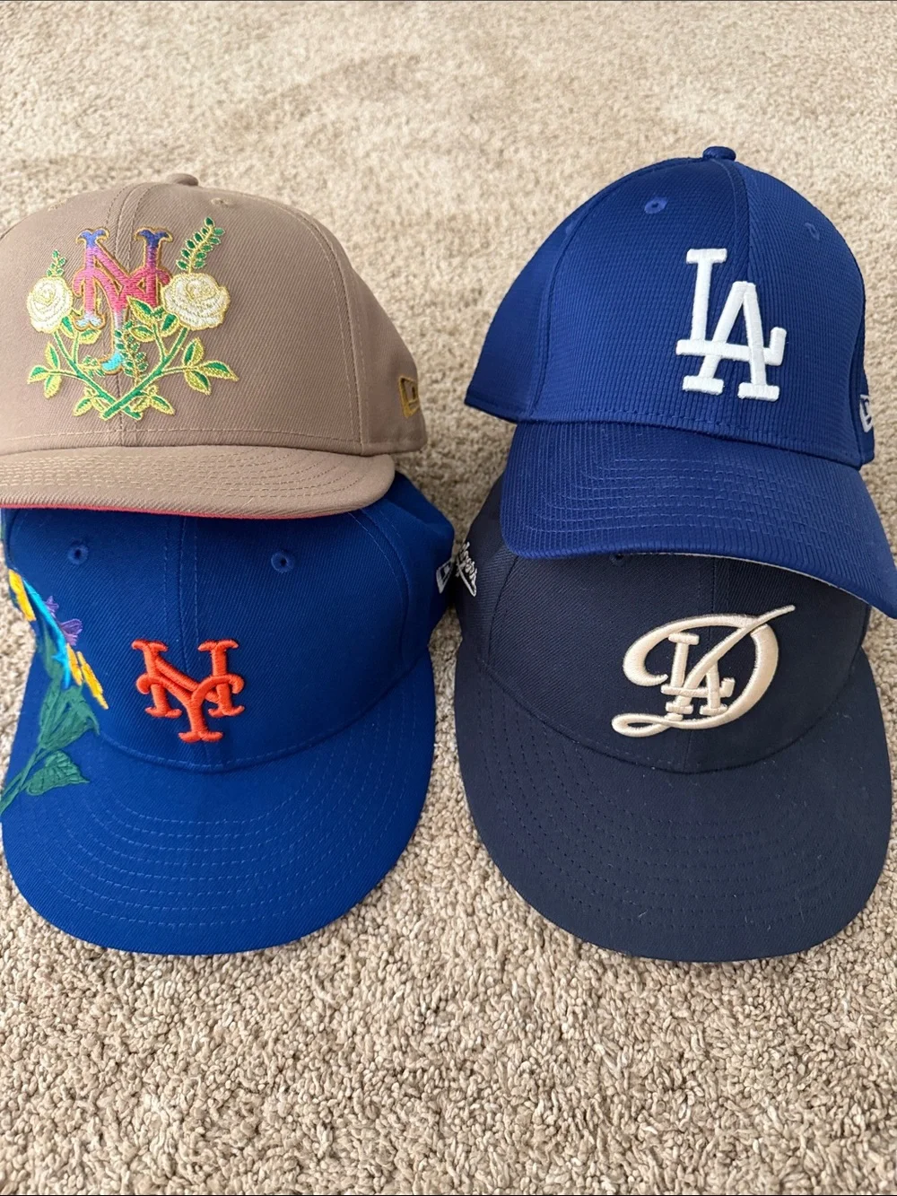 New Era Royal & Navy LA/Dodgers and Mets Mixed Caps Pack